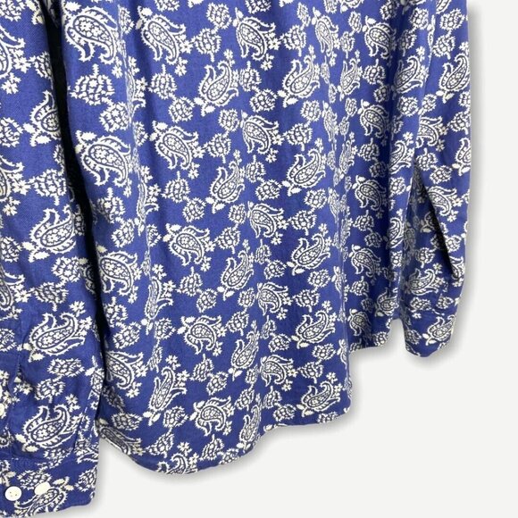 STAPLEFORD WORKWEAR BUTTON DOWN SHIRT MEN'S SMALL BLUE PAISLEY EUC - Picture 4 of 10